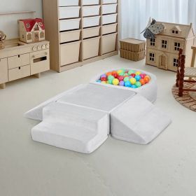 VEVOR Climbing Toys, 5-Piece Set, Foam Climbing Blocks for Toddlers 6 Months to 3 Years, Baby Climbing Blocks with Ball Pit (Balls Not Included)