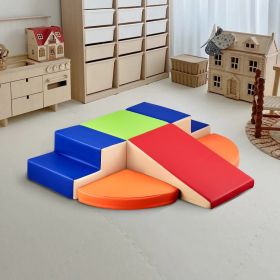 VEVOR Climbing Toys, 6-Piece Set, Foam Climbing Toys for Toddlers 6 Months to 3 Years Old, PU Leather Climbing Blocks