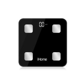 Smart Bluetooth Digital Battery Powered Bathroom Scale, Body Weight BMI Weighing 397 lbs with Fit+ Personal Coach App, FSA and HSA Eligible, Blac