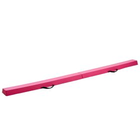 VEVOR 8FT Folding Balance Beam for Kids, 200LBS Stable Support Gymnastics Floor Beam with Non-Slip Mats