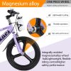 Kids Bike 16 Inch – High Carbon Steel Frame, Magnesium Alloy Wheels, Training Wheels with Night Glow, Adjustable Seat, Water Bottle – Girls & Boys Bi